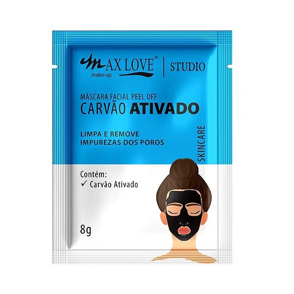 Máscara facial Carvão Ativado Max Love: Limpeza profunda e purificação da pele