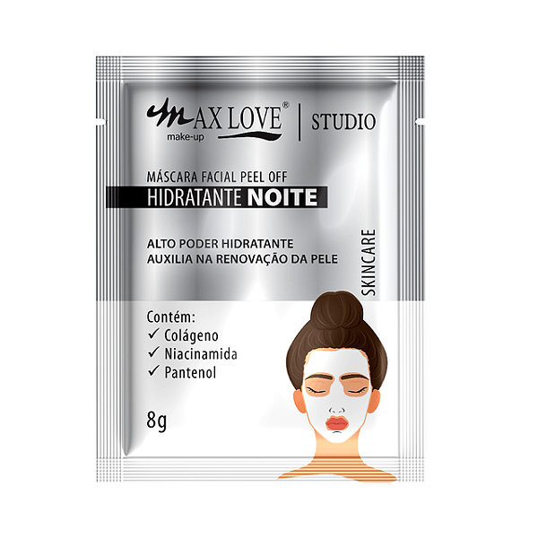 Máscara facial Peel Off Hidratante Noite Max Love: Hidratação profunda e renovação da pele