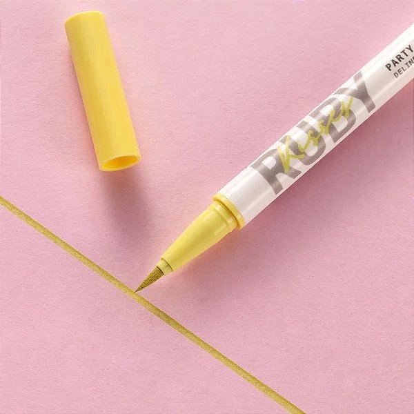 Delineador Party Proof Retro Yellow - Ruby Kisses: Olhos marcantes e coloridos