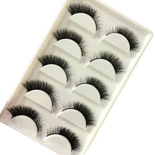 Cartela de Cílios Postiços Fox Eyes - Efeito Olho de Raposa - 5 Pares - Reutilizáveis