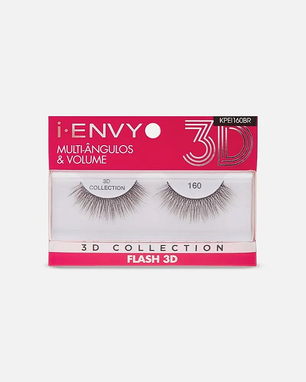 Cílios Postiços 3D Collection i-Envy Flash 160 - Kiss New York: Olhar poderoso e marcante com volume e definição