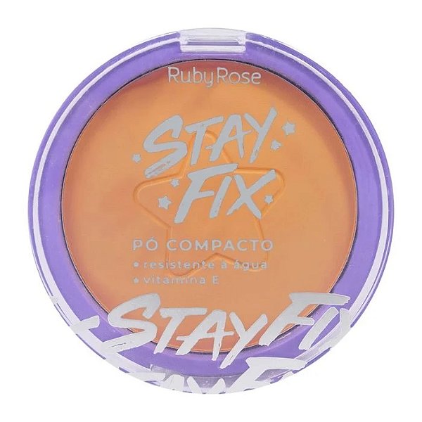 Pó Compacto Stay Fix - ME120 - Ruby Rose: Acabamento Perfeito e Longa Duração na Cor Bege Claro