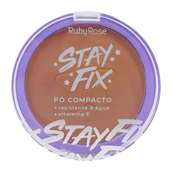 Pó Compacto Stay Fix - ME160 - Ruby Rose: Acabamento Perfeito e Longa Duração na Cor Marrom Claro