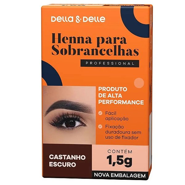 Henna Castanho Escuro 1,5g: Sobrancelhas Marcantes e Preenchidas