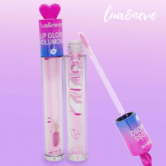 Lip Gloss Volumoso Lua & Neve: Lábios Irresistíveis com Efeito Plumping