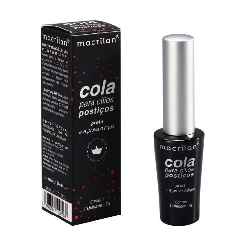 Cola CA-002 para Cílios Postiços Preta Macrilan: A Fixação Perfeita para seu Olhar