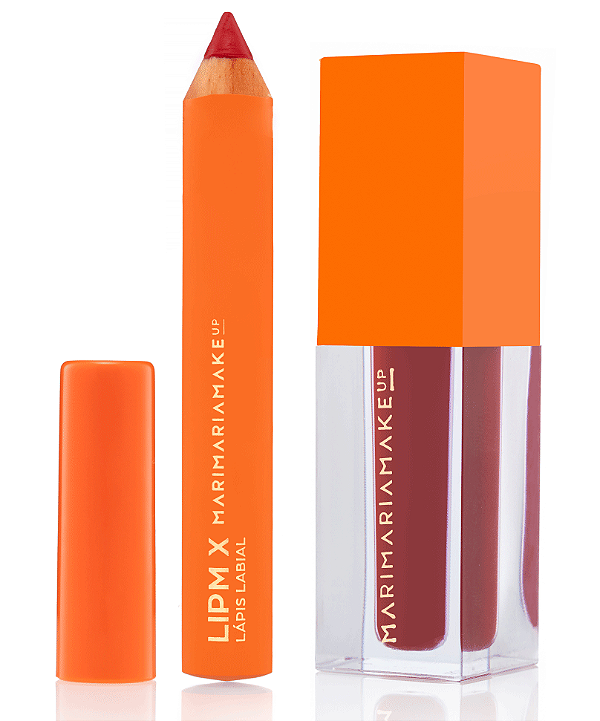 Lipmix Batom Líquido + Lápis Labial - Blazing - Mari Maria Makeup: Explosão de Cor e Efeito Aveludado