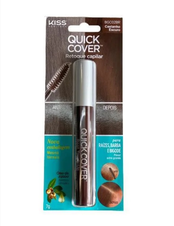 Retoque Capilar Quick Cover Ruby Kisses Castanho Escuro: A Solução Instantânea para Fios Brancos