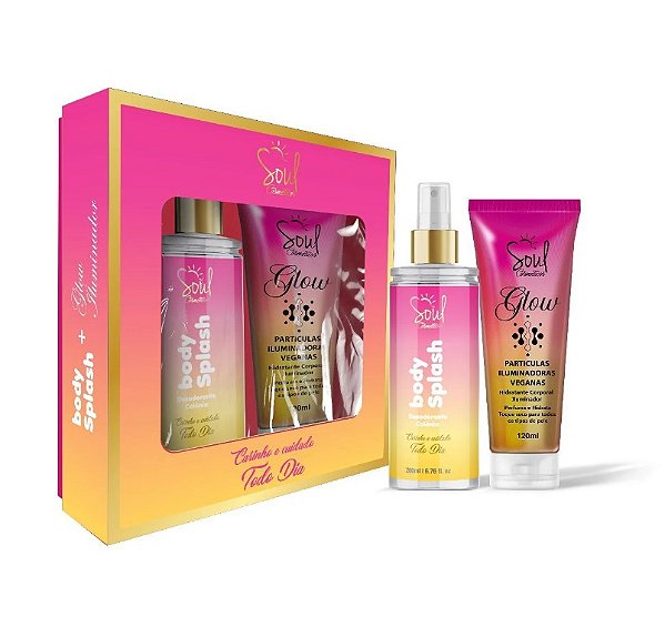 Kit soul todo dia - body splash 200ml + hidratante glow iluminador 120ml
