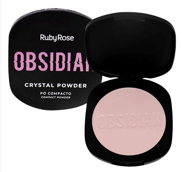 Pó Compacto Obsidian Ruby Rose: Controle de Brilho, Acabamento Matte Perfeito e Alta Durabilidade