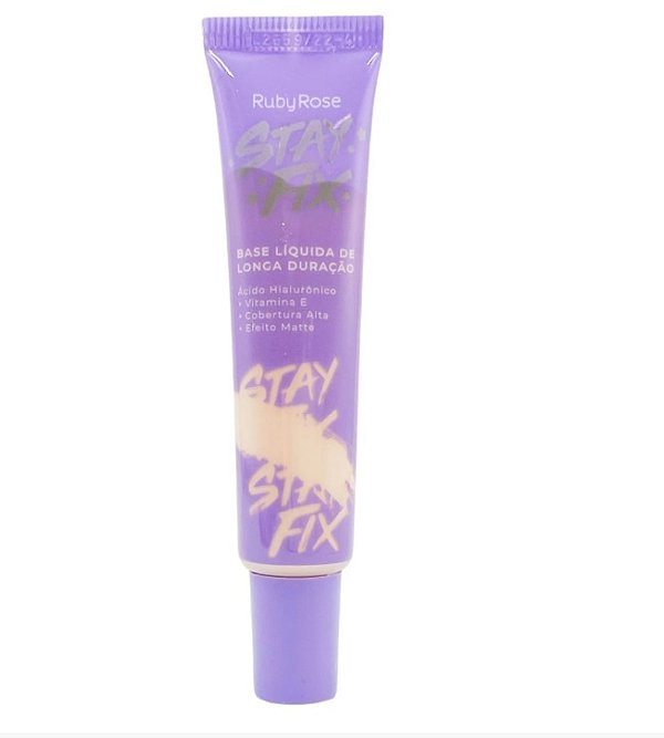 Base Líquida de Longa Duração Stay Fix Ruby Rose: Cobertura Perfeita, Acabamento Matte e Durabilidade Incrível
