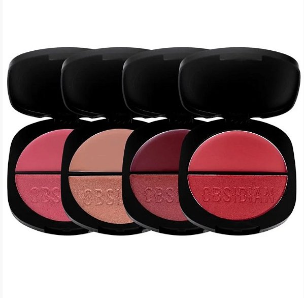 Blush Duo Obsidian Gemini Ruby Rose: Realce sua Beleza Natural com Dupla Perfeição
