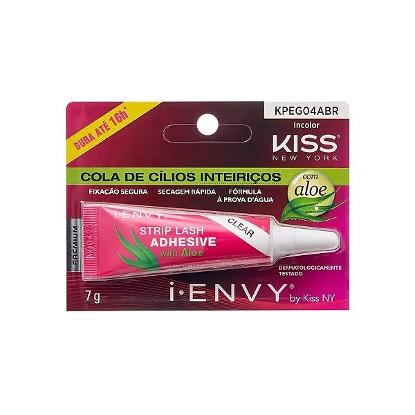 Cola para Cílios Kiss New York i-Envy Aloe Vera: Fixação Extrema por 16 Horas