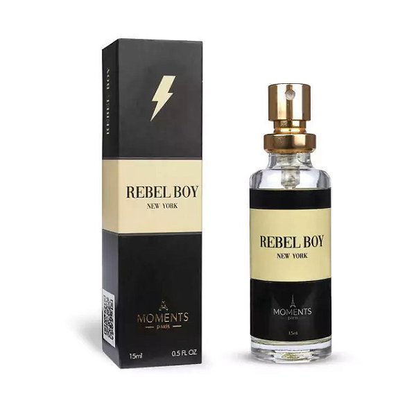 Perfume Rebel Boy 15ml - Moments Paris, Inspirado no BAD BOY da Carolina Herrera