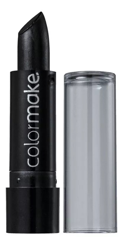 Batom Preto Colormake - Maquiagem Profissional Artística para Halloween com Acabamento Cremoso