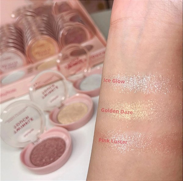 Sombra e Iluminador Twinkle Touch Ruby Rose - Brilho e Versatilidade em 6g