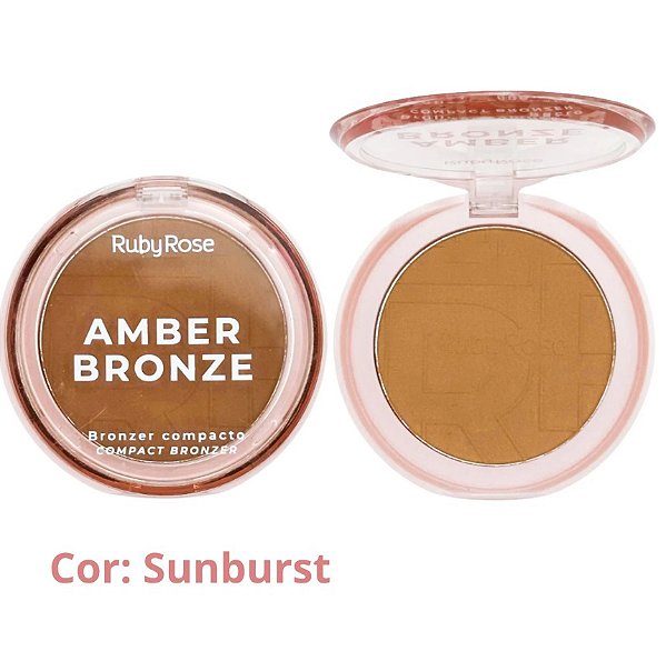 Bronzer Compacto Amber Bronze Ruby Rose - Cor Sunburst 7g