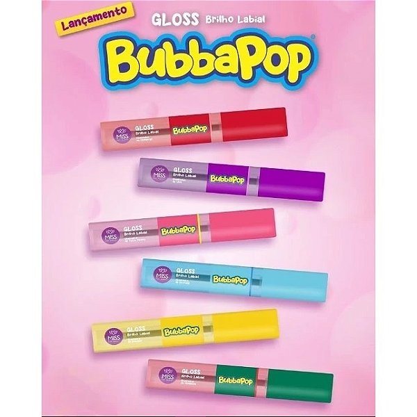 Gloss Labial Bubbapop – Brilho Molhado com Cheirinho e Sabor de Chiclete
