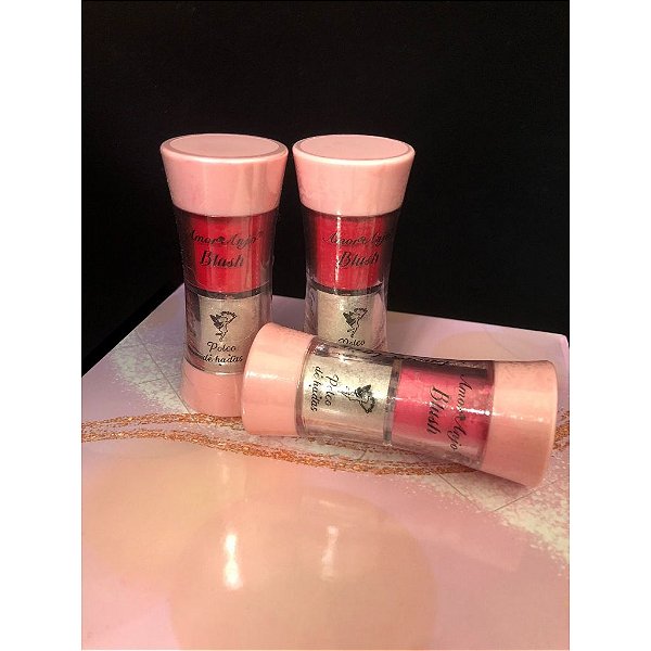 Duo 2 em 1 Pó de Fada + Blush Amor Anjo – Iluminador e Blush Solto de Alta Pigmentação