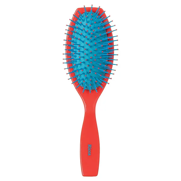 Escova Cereja Oval Almofadada Ricca – Cerdas Massageadoras e Conforto para o Seu Cabelo