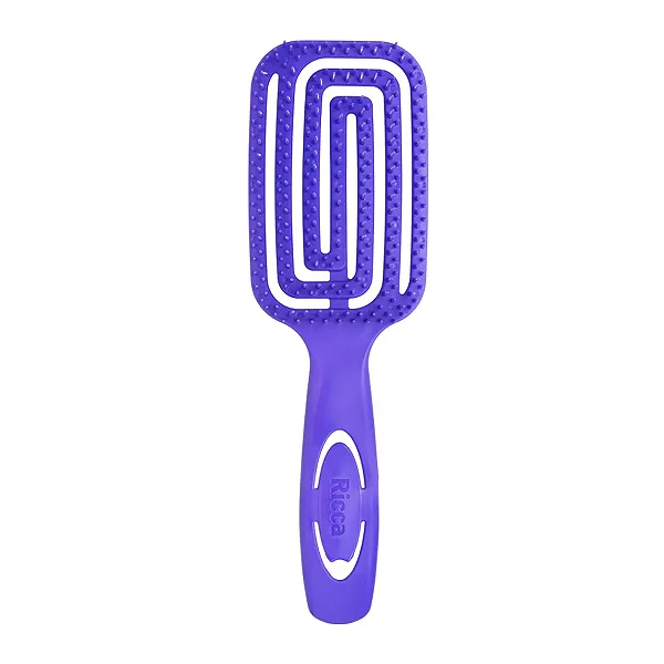 Escova Roxo Wet & Dry Ricca – Desembaraço Suave e Eficiente para Todos os Tipos de Cabelo, Secos ou Molhados