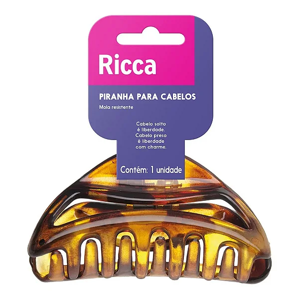 Piranha Arco Grande Ricca – Fixação Segura e Estilo para Todos os Tipos de Cabelo