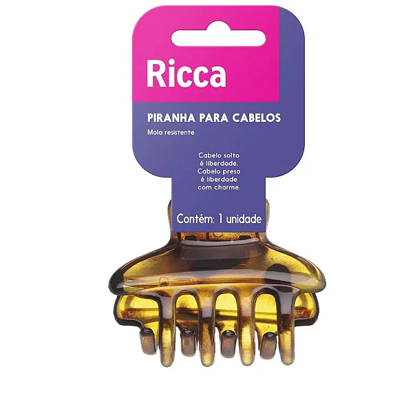 Piranha Curva Média Ricca – Fixação Segura e Confortável para Seus Cabelos