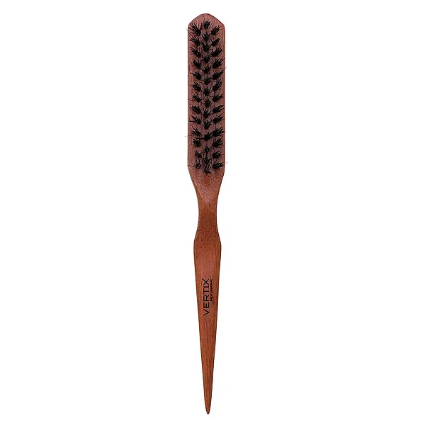 Escova Fina para Acabamento Vertix - Perfeição no Penteado com Cabo Fino e Cerdas Naturais