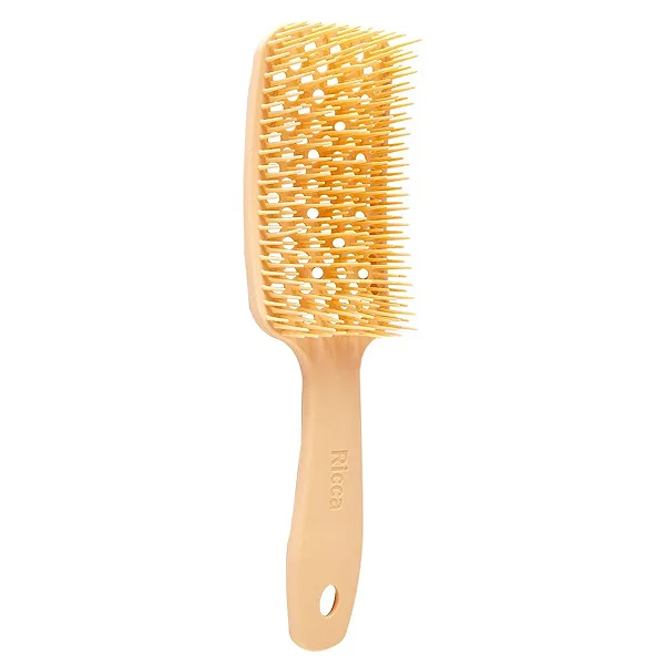 Escova Ricca Flex Candy Coral - Desembaraço Suave e Confortável para Todos os Tipos de Cabelo