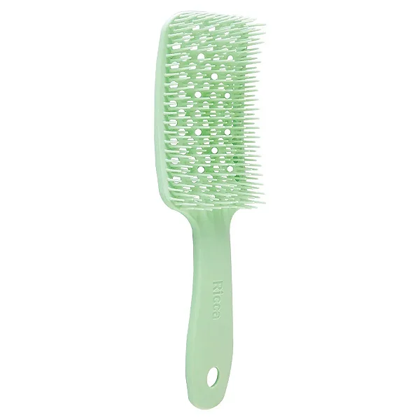 Escova Ricca Flex Candy Menta - Desembaraço Suave e Confortável para Todos os Tipos de Cabelo