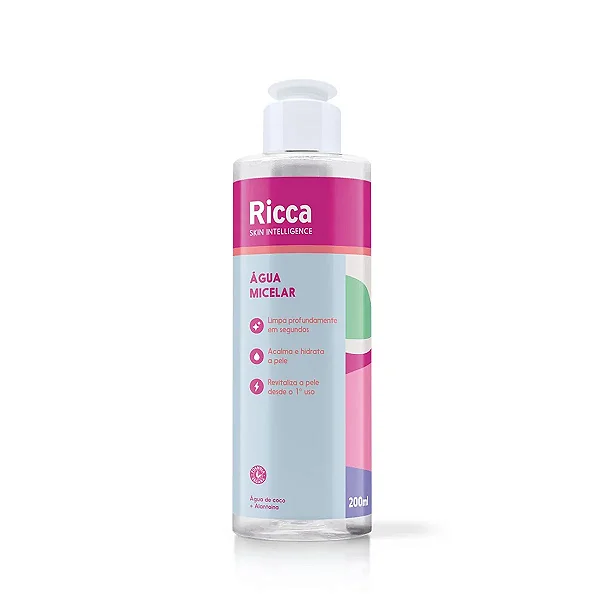 Água Micelar Funcional Ricca - Limpeza, Hidratação e Revitalização em um Só Passo