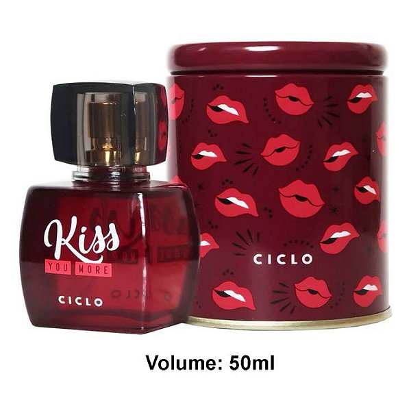 Perfume Kiss You More Ciclo 50ml - Fragrância Oriental Floral Chipre - Sedução e Intensidade