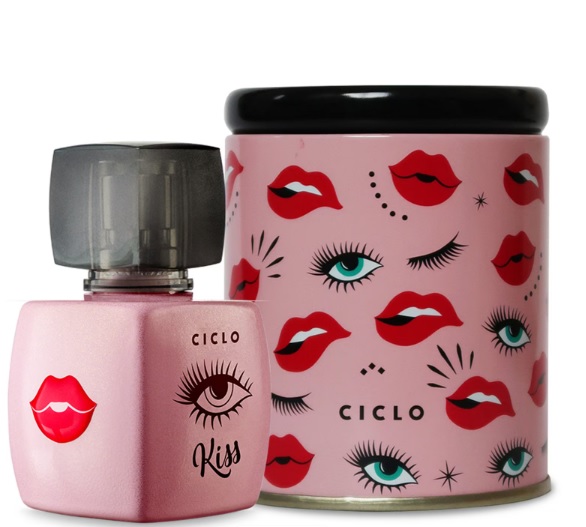 Deo Colônia Feminina Kiss 50ml + Lata Exclusiva - Fragrância Oriental Floral Sofisticada | Ciclo Cosméticos