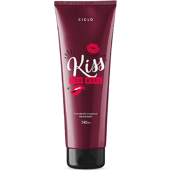 Loção Hidratante Kiss Me More Ciclo Cosméticos 240ml - Fragrância Sedutora com Notas de Baunilha e Madeira - Hidratação Profunda