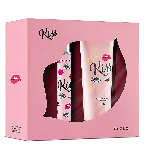 Estojo Ciclo Kiss (Colônia 30ml + Loção Hidratante 240ml) - Fragrância Ousada e Hidratação Profunda - Ideal para Presentear