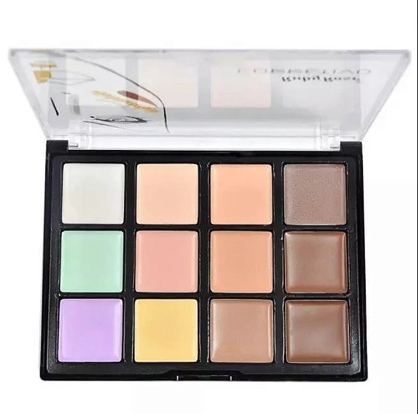 Paleta com 12 Corretivos Light - Ruby Rose - Tons para Correção, Contorno e Iluminação