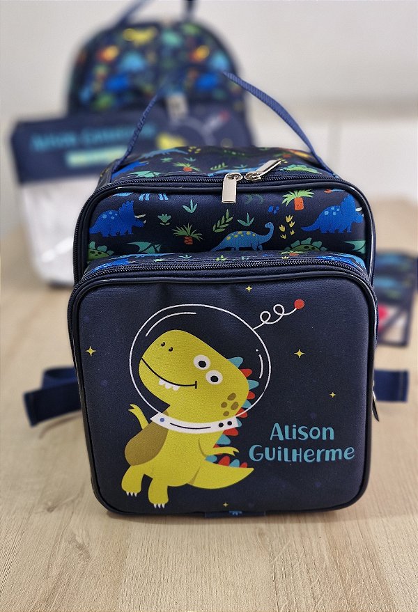 Lancheira térmica Infantil Com bolso 3D