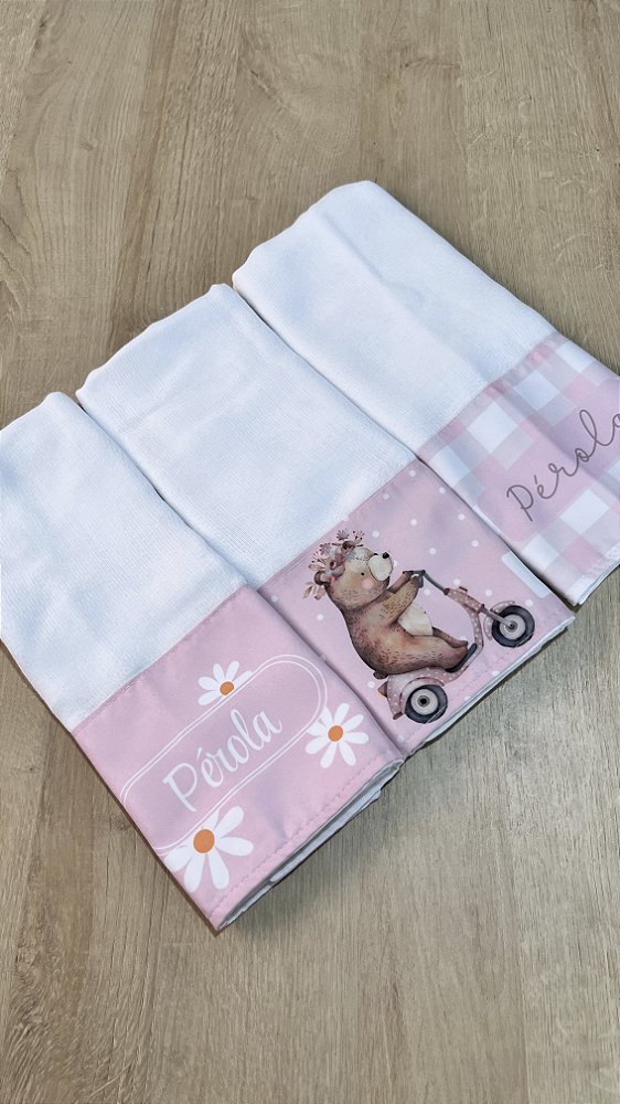 Fraldas de Ombro Personalizadas - Linha Luxo (3unidades)