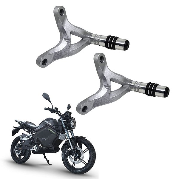 Pezinho Pedaleira Estribo Cromado Dianterio Moto Watts W125