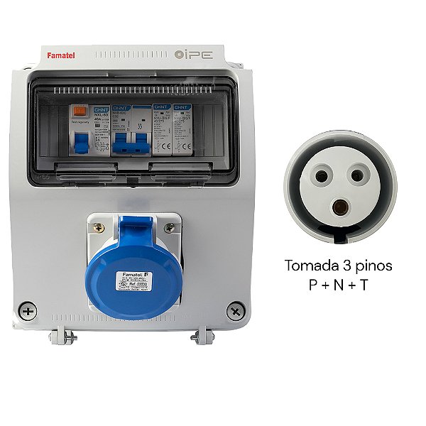 Quadro de Proteção IPE com Tomada 32A (7kW) - C7IPET
