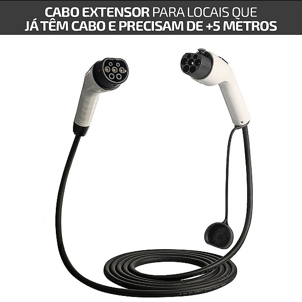 Cabo Extensor IPE para Carregador T2 / T2 - 5m