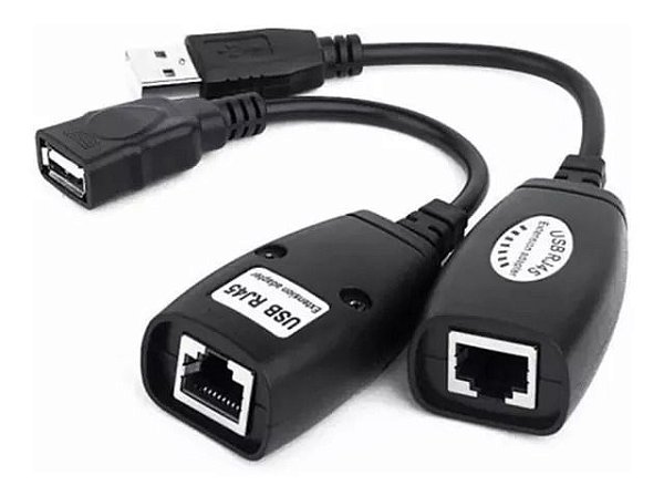 Adaptador Conversor Extensor Usb Via Cabo Rede Rj45 Até 45m