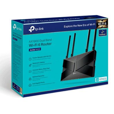 Roteador Wireless Tplink Ex220 Wifi 6 Gigabit Dual Band Ax1800