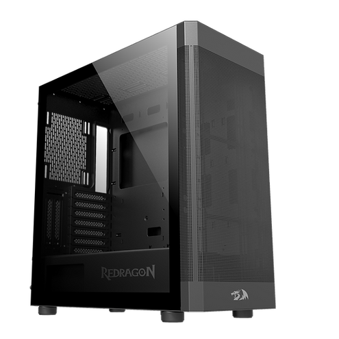 GABINETE REDRAGON AEROGLASS PRETO CA-602B