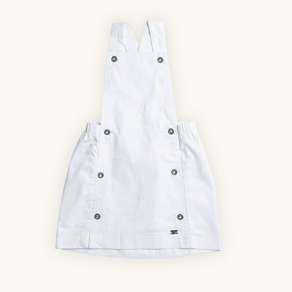 Jardineira Infantil Menina Chic em Sarja 100% Algodão Premium