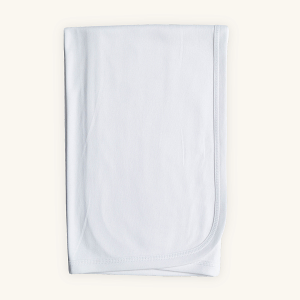 Manta de Bebê Branca Suedine Premium 100% Algodão