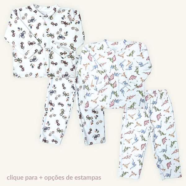 Conjunto 2 Peças Infantil Menino Blusa e Calça Soft Premium - Pijama