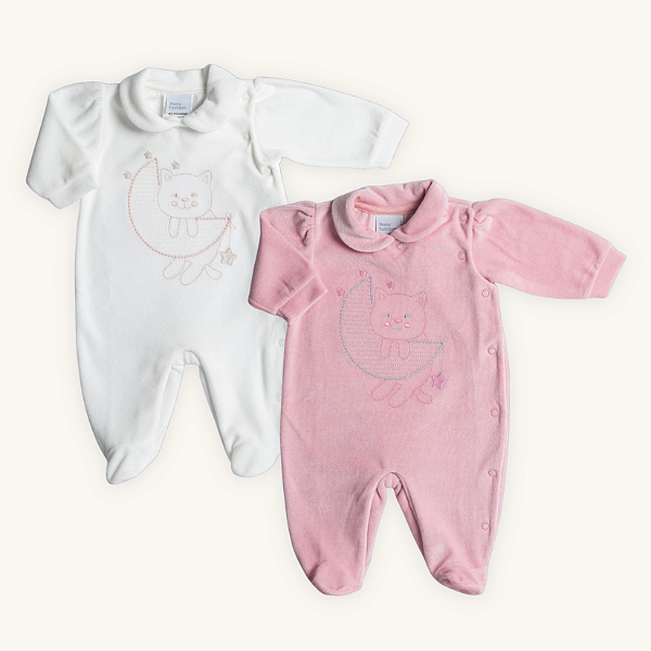 Macacão Bebê Gata na Lua Plush Premium