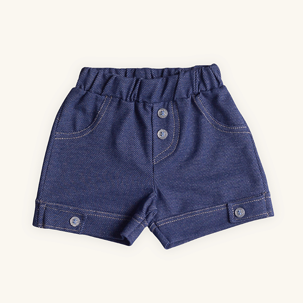 Short Bebê Menina Malha Jeans Premium