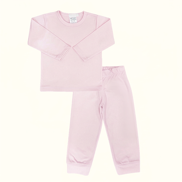 Conjunto 2 Peças Infantil Manga Longa Calça Térmico UV 50 Rosa